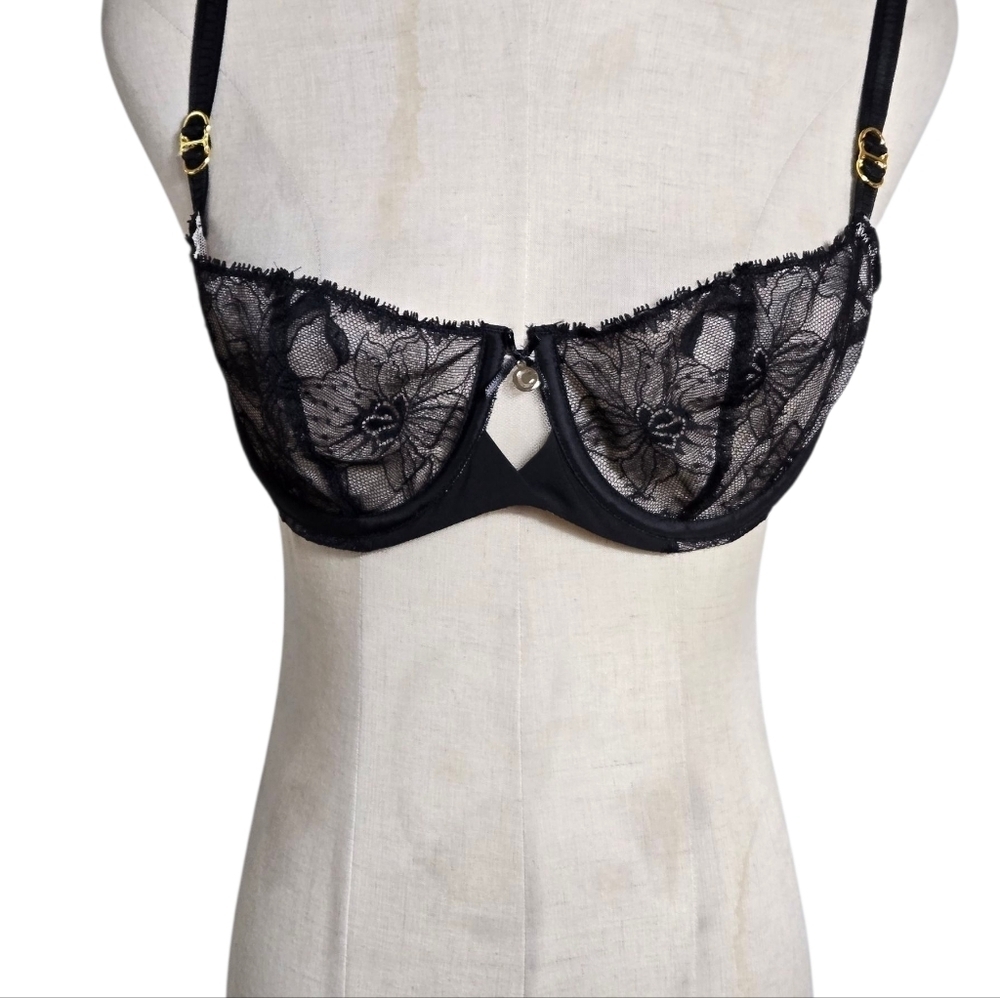 Chantelle Black Lace Underwire Bra NWT